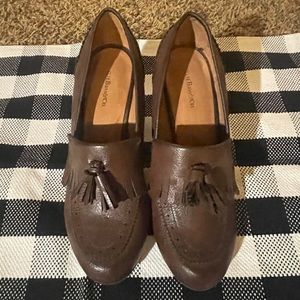 GH Bass & Company high heel loafers